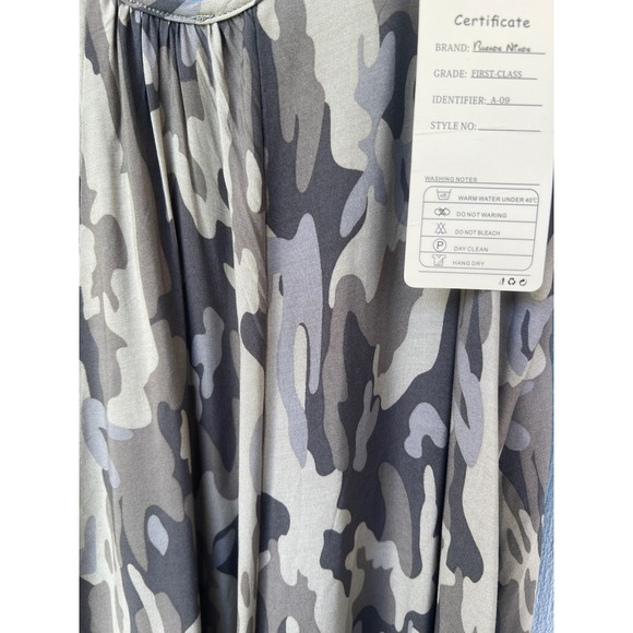 NWT Camo Print Maxi Dress Sleeveless Casual Summer Women's Sundress - Medium - Picture 8 of 8